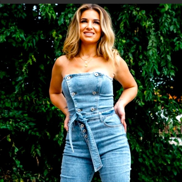 Kittenish Emma denim jumpsuit - Picture 1 of 5